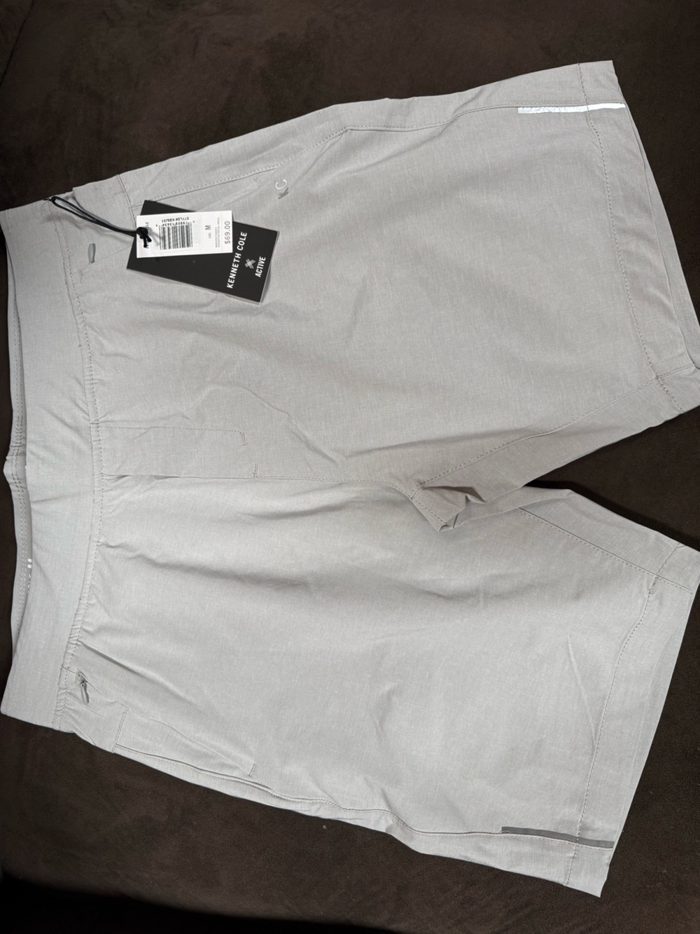 Kenneth Cole Men's Light Gray Athletic Shorts